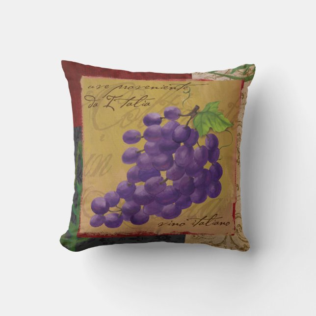 Tuscan Grapes Pillow (Front)