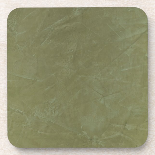 Tuscan Green Faux Finish Coaster (Front)