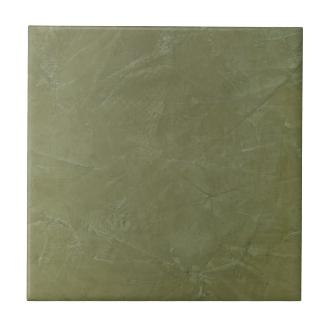 Tuscan Green Faux Finish Tile (Front)