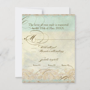 Tuscan Olive Tree n Swirl - Wedding RSVP Response