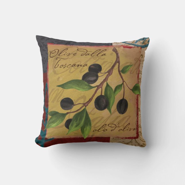 Tuscan Olives Pillow (Front)