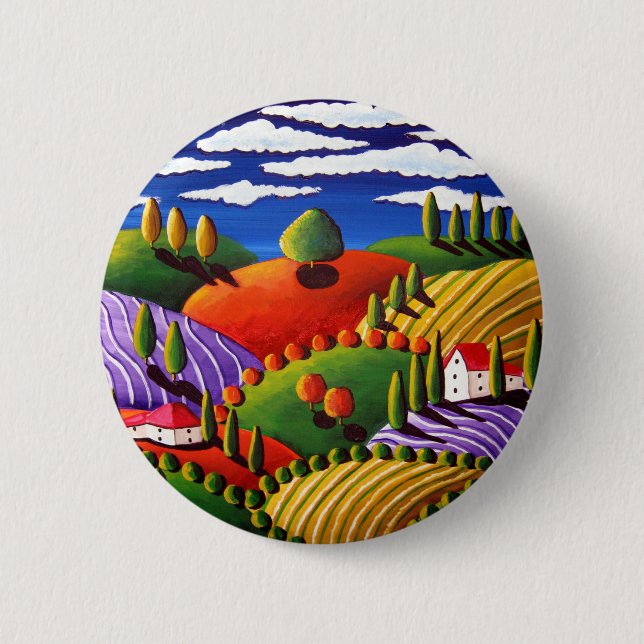 Tuscan Scene 2 Inch Round Button (Front)