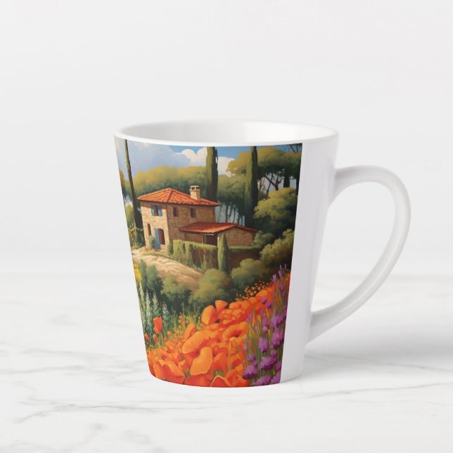 Tuscan Scene 4 Latte Mug (Right)