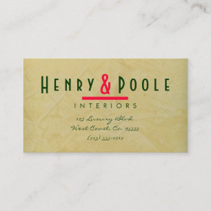 Tuscan Sun Interior Designer Business Cards 002