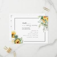 Tuscan Sunflowers in Bloom Bridal Shower White