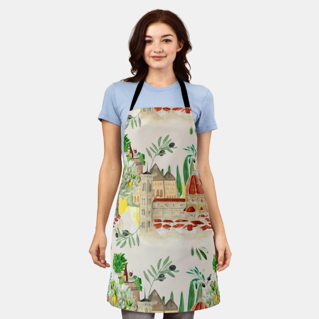 Tuscan,Tuscany,Italy,olives,lemons,  Apron (Worn)