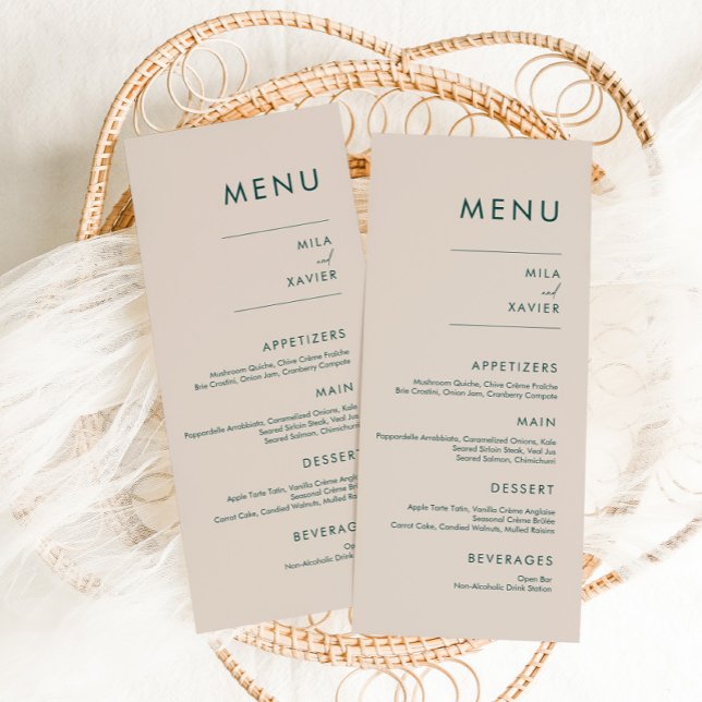 Tuscan Verde | Modern Minimal Wedding Menu (Creator Uploaded)