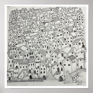 Tuscan Village Poster