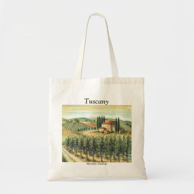 Tuscan Vineyard and Villa Tote Bag (Front)