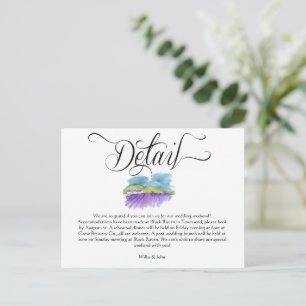 Tuscan Vineyard wedding Details Card