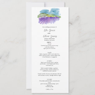 Tuscan Vineyard Wedding Menu Card