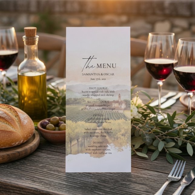 Tuscan Vineyard Wedding Menu | Italian Countryside (Creator Uploaded)