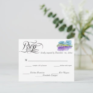 Tuscan Vineyard wedding rsvp Postcard