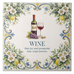 Tuscan Wine Kitchen Blessing Mediterranean Tile