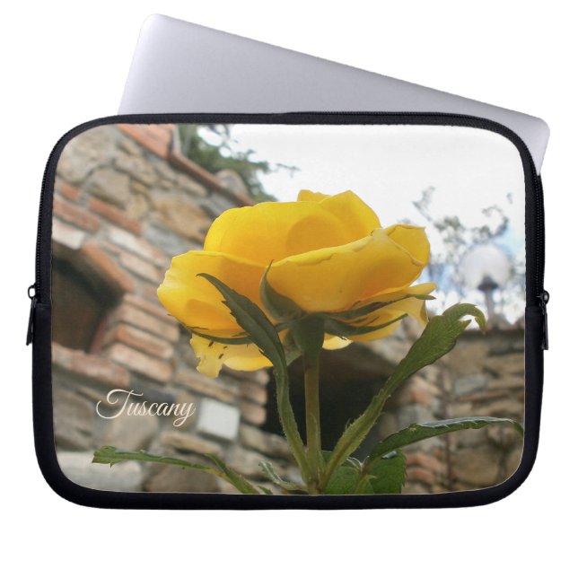 Tuscan yelllow rose. laptop sleeve (Front)