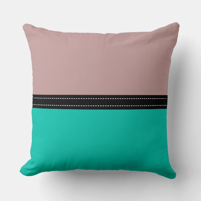 Tuscany & Amazonite Solid Colour Background Throw Pillow (Front)