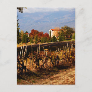 Tuscany Autumn Landscape Postcard