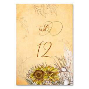 Tuscany Autumn Texture Tracery Table Number