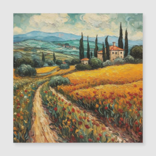 Tuscany countryside Italy van Gogh style