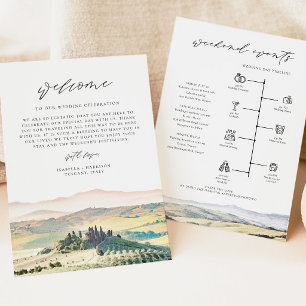 TUSCANY Destination Welcome Letter Timeline Invitation