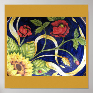 Tuscany Flowers Poster