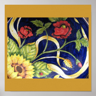 Tuscany Flowers Poster