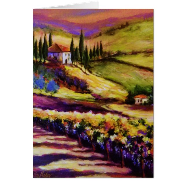 Tuscany Glow by Artist T.Fowler-Bailey Greetg Card (Front)