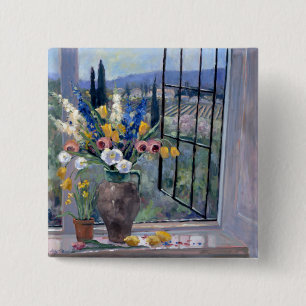 Tuscany Hillside II 2 Inch Square Button