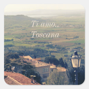 Tuscany. Italy. Cortona. Square Sticker