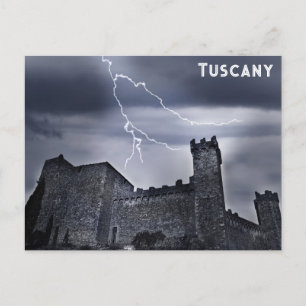 Tuscany Italy Italian Castle Travel Postcard