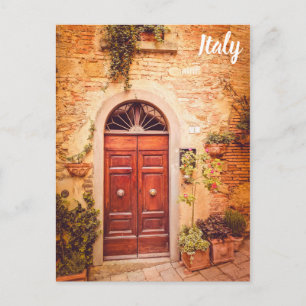 Tuscany Italy Italian Door Travel Photo Postcard