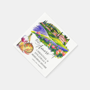 Tuscany Italy Italian Food Rehearsal Dinner Napkin