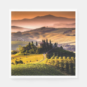 Tuscany, Italy - landscape photograph Napkin