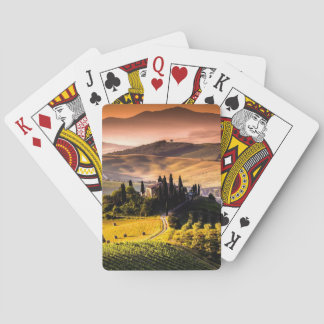 Tuscany, Italy landscape. Playing Cards