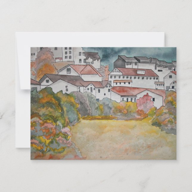 Tuscany Italy landscape watercolor painting (Front)