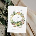 Tuscany Italy Monogram Wedding Crest<br><div class="desc">Design features an elegant watercolor Tuscan wedding crest, with charming illustrations, and crisp fonts. These designs can be personalized for your special occasion and would be perfect for your wedding, bridal shower, engagement party, birthday party and many more special occasions. Add your custom wording to this design by using the...</div>