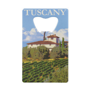 Tuscany Italy Poster Credit Card Bottle Opener