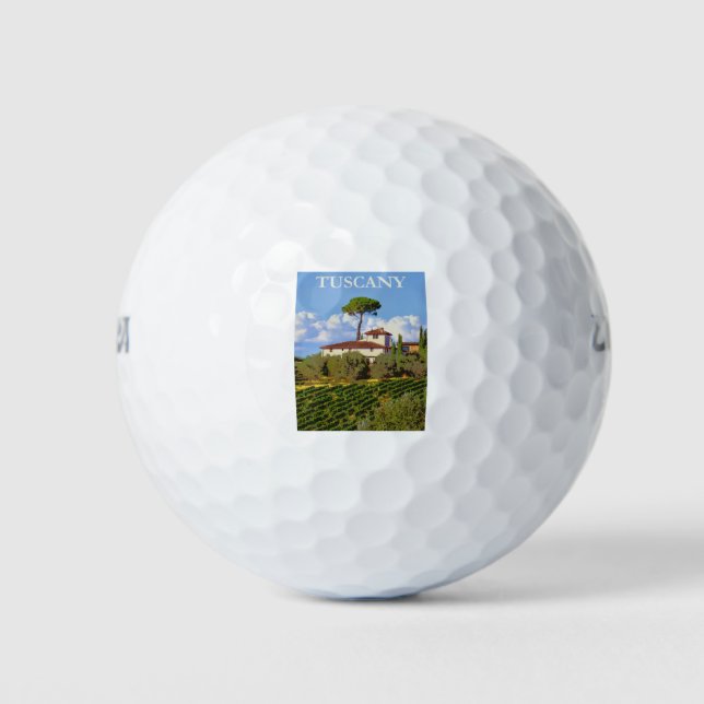 Tuscany Italy Poster Golf Balls (Front)