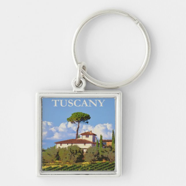 Tuscany Italy Poster Keychain (Front)