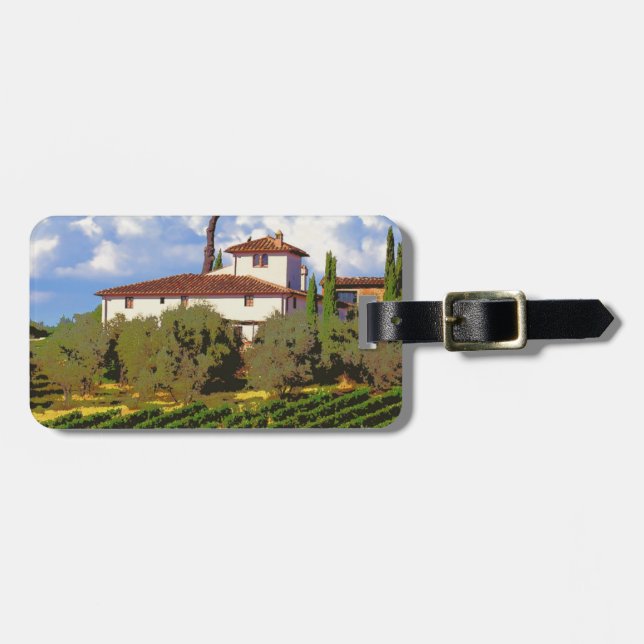 Tuscany Italy Poster Luggage Tag (Front Horizontal)