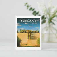 Tuscany, Italy travel poster