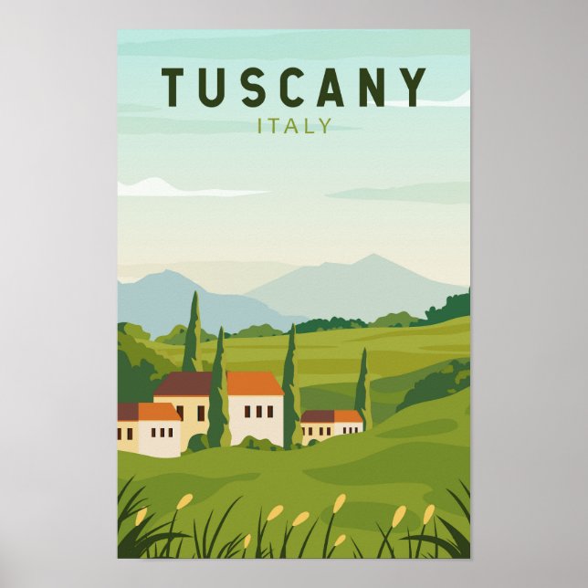 Tuscany Italy Travel Vintage Art Poster (Front)