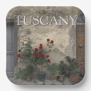 Tuscany, Italy Tuscan Doorway Paper Plate