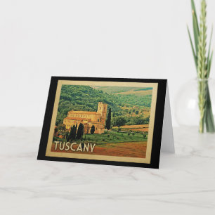 Tuscany Italy Vintage Travel Card