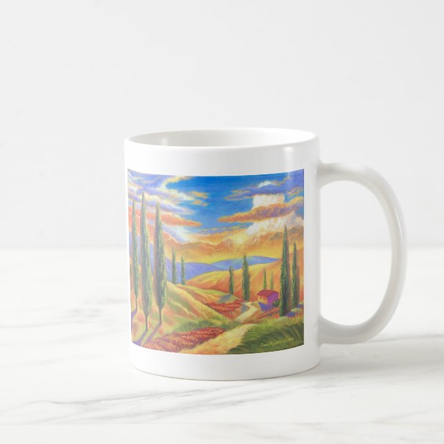 Tuscany Landscape Painting - Multi Coffee Mug (Right)