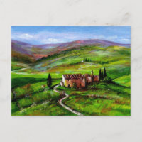 TUSCANY LANDSCAPE WITH GREEN HILLS