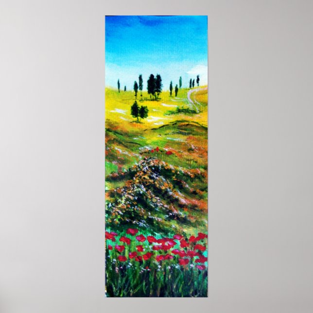 TUSCANY LANDSCAPE WITH POPPIES POSTER (Front)