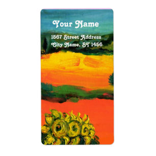 TUSCANY LANDSCAPE WITH SUNFLOWERS