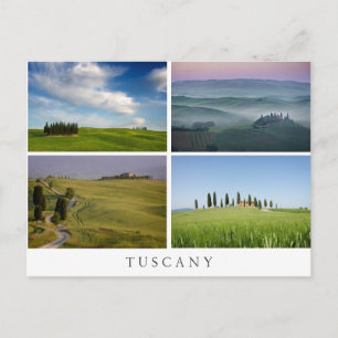 Tuscany landscapes collage postcard