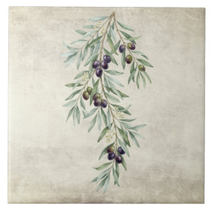 Tuscany Olive Garland Mediterranean  Tile